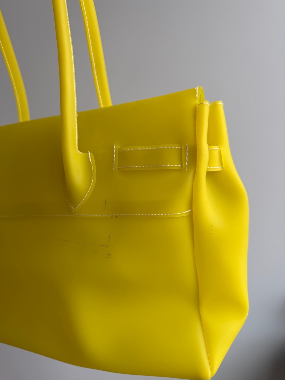 Jelly Firkin Jelly Sac Yellow Structured Tote Handbag - Women Bags - Picture 5 of 9
